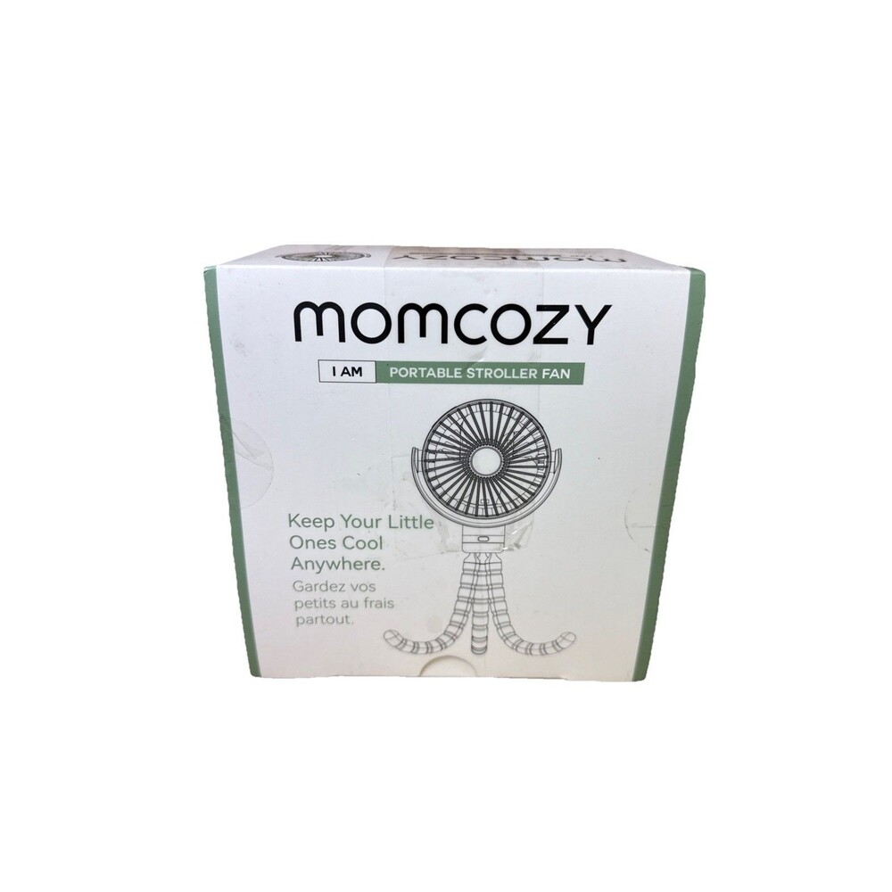 Momcozy Portable Stroller Fan 8000mAh, 27H Ultra-long Battery Life 4 Speed Black